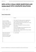 NETA LEVEL 2 EXAM &lpar;2025&rpar; QUESTIONS AND &lpar;elaborated&rpar; WITH COMPLETE SOLUTIONS
