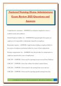 National Nursing Home Administrator Exam Review 2025 Questions and Answers
