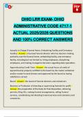 OHIO LRR EXAM- OHIO ADMINISTRATIVE CODE 4717-1 ACTUAL 2025&sol;2026 QUESTIONS AND 100&percnt; CORRECT ANSWERS