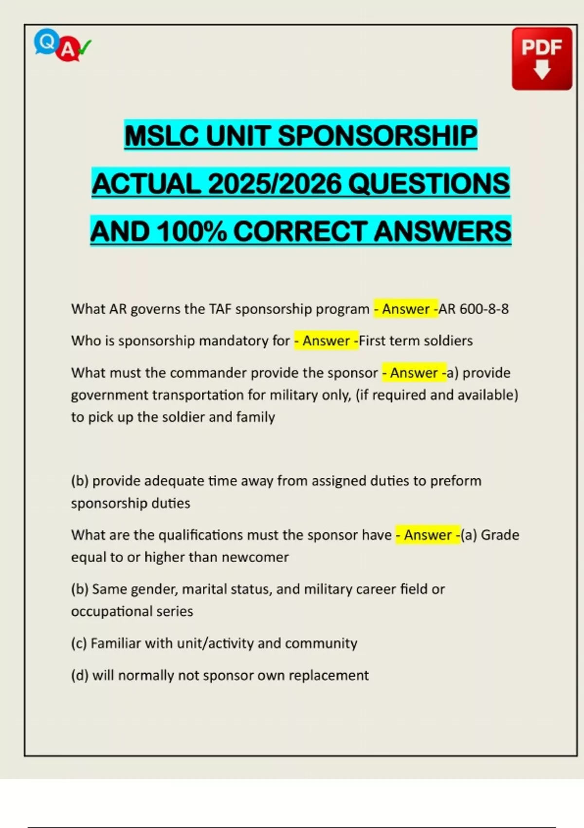 MSLC UNIT SPONSORSHIP ACTUAL 2025 2026 QUESTIONS AND 100 CORRECT 6899a74e2c899 8857837 1200 1700.webp