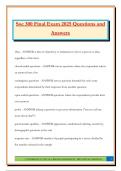 Soc 300 Final Exam 2025 Questions and Answers