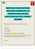 NIMS FEMA IS-800D NATIONAL RESPONSE FRAMEWORK&colon; AN INTRODUCTION 2025&sol;2026