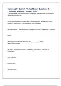 Nursing 201 Exam 1 &sol; Actual Exam Questions & Complete Answers &sol; Newest 2025&period;