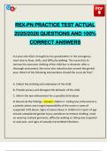 REX-PN PRACTICE TEST ACTUAL 2025&sol;2026 QUESTIONS AND 100&percnt; CORRECT ANSWERS