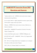 NABCEP PV Associate Exam 2025 Questions and Answers
