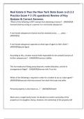 Real Estate U Pass the New York State Exam &lpar;v&period;2&rpar; 2&period;3 Practice Exam &num; 3 &lpar;75 questions&rpar; Review of Key Quizzes & Correct Answers&period;