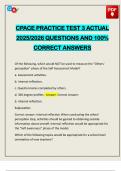 CPACE PRACTICE TEST 3 ACTUAL 2025&sol;2026 QUESTIONS AND 100&percnt; CORRECT ANSWERS