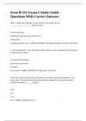 Econ B-251 Exam 2 Study Guide Questions With Correct Answers 