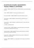 ECON B-251 EXAM 1 QUESTIONS WITH CORRECT ANSWERS&period;