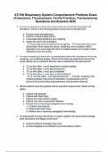 ATI RN Respiratory System Comprehensive Predictor Exam &lpar;Pneumonia&comma; Thoracentesis&comma; Tactile Fremitus&comma; Tracheostomy&rpar; Questions and Answers 2025