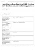 Mass oil burner Exam Questions &lpar;2025&rpar; Complete Exam Questions and Answers &vert; already graded A&plus;