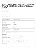 OKLMFT OLERE &lpar;2025&rpar; EXAM TEST WITH LATEST UPDATED &lpar;QUESTIONS AND ANSWERS&rpar; already passed&excl;&excl;