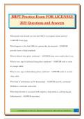 BRPT Practice Exam FOR LICENSEE 2025 Questions and Answers