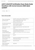 ANCC AGACNP Certification Exam Study Guide Questions with Correct Answers 2025 latest update&excl;&excl;