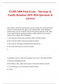 FLHD 2400 Final Exam &ndash; Marriage & Family Relations 2025-2026 Questions & Answers