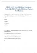 CEOE OSAT Early Childhood Education &ndash; Verified 2025-2026 Test for Oklahoma Teachers Certification