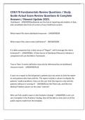 COG170 Fundamentals Review Questions &sol; Study Guide Actual Exam Review Questions & Complete Answers &sol; Newest Update 2025&period;