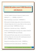 EGEE 102 online exam 1 2025 Questions and Answers