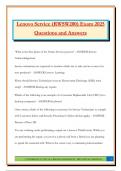 Lenovo Service &lpar;RWSW200&rpar; Exam 2025 Questions and Answers
