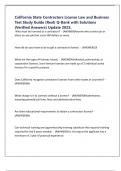 California State Contractors License Law and Business Test Study Guide &lpar;Real&rpar; Q-Bank with Solutions &lpar;Verified Answers&rpar; Update 2025&period;