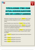 TYPE B LICENSE&colon; TFM01 EXAM ACTUAL 2025&sol;2026 QUESTIONS AND 100&percnt; CORRECT ANSWERS