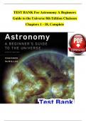 TEST BANK For Astronomy A Beginners Guide to the Universe 8th Edition Chaisson Chapters 1 - 18&comma; Complete &emsp;