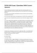 NURA 303 Exam 2 Questions With Correct Answers