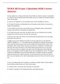 NURA 303 Exam 1 Questions With Correct Answers