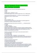 Dental Sealants Exam Questions with Verified Answers