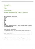 CompTIA A&plus; 1101 Networking Exam Questions With Correct Answers