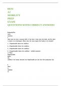 HESI A2 MOBILITY PREP EXAM QUESTIONS WITH CORRECT ANSWERS&period;