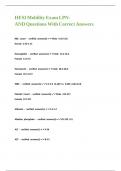 HESI Mobility Exam LPN-AND Questions With Correct Answers&period;