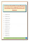 U&period;S Coast Guard Boot Camp Required knowledge Exam 2025 Questions and Answers