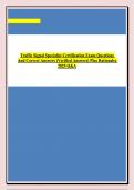 Traffic Signal Specialist Certification Exam Questions  And Correct Answers &lpar;Verified Answers&rpar; Plus Rationales  2025 Q&A