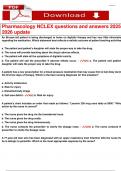 Pharmacology NCLEX questions and answers 2025-2026 update