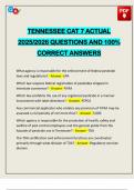 PACKAGE DEAL&colon;&colon;&colon; TENNESEE CAT 7 EXAMS 2025&sol;2026 Q&A 100&percnt; PASS