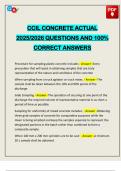 CCIL CONCRETE ACTUAL 2025&sol;2026 QUESTIONS AND 100&percnt; CORRECT ANSWERS