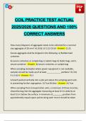 CCIL PRACTICE TEST ACTUAL 2025&sol;2026 QUESTIONS AND 100&percnt; CORRECT ANSWERS