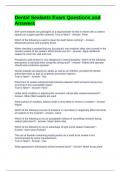 Dental Sealants Exam Questions and Answers