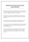 NUR 240 exam 2 questions and answers with solutions 2025&sol;2026