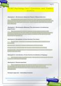 WJEC Psychology Unit 1 Questions  and  Verified  Answers