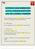 ENTRANCE EXAM SEMMELWEIS ACTUAL 2025&sol;2026 QUESTIONS AND 100&percnt; CORRECT ANSWERS