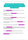 CIT 594 Final Exam 2025-2026 Most Recent Version Comprehensive Questions and Verified Answers Accurate Solutions Already Graded A&plus; Get It 100&percnt; Correct