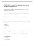NUR 3262 Exam 1 Study Guide Questions With Correct Answers