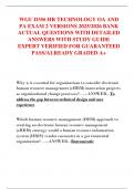 WGU D356 HR TECHNOLOGY OA AND  PA EXAM 2 VERSIONS 2025/2026 BANK  ACTUAL QUESTIONS WITH DETAILED  ANSWERS WITH STUDY GUIDE  EXPERT VERIFIED FOR GUARANTEED  PASS/ALREADY GRADED A+