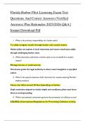 Florida Harbor Pilot Licensing Exam Test  Questions And Correct Answers &lpar;Verified  Answers&rpar; Plus Rationales 2025&sol;2026 Q&A &vert;  Instant Download Pdf
