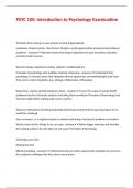 PSYC 100&comma;Introduction to Psychology Examination&period;