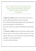 NR 341 &ndash; Complex Adult Health &lpar;Chamberlain&comma; 2025&sol;2026&rpar; Exam 1 Questions and Answers &ndash; Complete Exam Material
