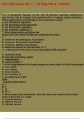 PSY 100 Exam Ch&period; 1 - 14 MULTIPLE CHOICE