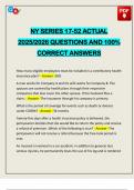 NY SERIES 17-52 ACTUAL 2025&sol;2026 QUESTIONS AND 100&percnt; CORRECT ANSWERS